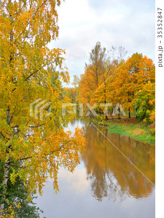View of the river Slavyanka at autumn. View of the river Slavyanka at autumn. 35352847