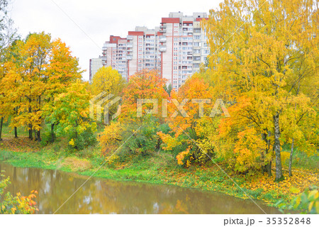 View of the river Slavyanka at autumn. View of the river Slavyanka at autumn. 35352848