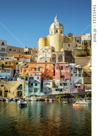 Corricella village on Procida island in Italy 35353441