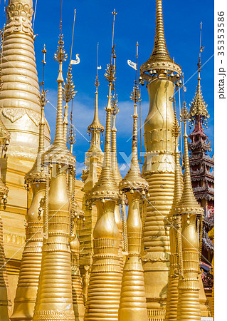 Shwe Inn Dein Pagoda Inle Lake Shan state Myanmar 35353586
