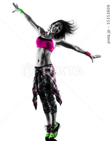 woman zumba fitness exercises dancer dancing woman zumba fitness exercises dancer dancing 35353609