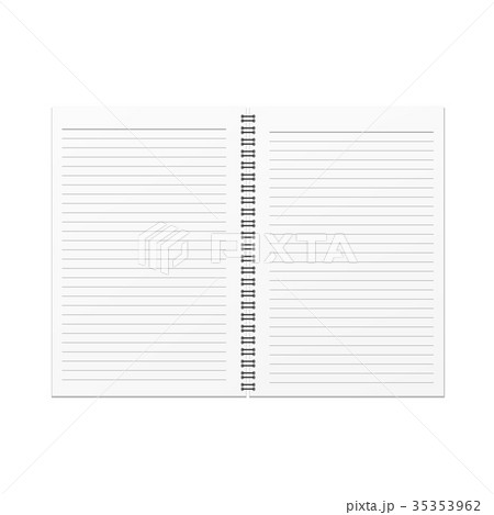 Vector open blank notebook template. Vector open blank notebook template. 35353962