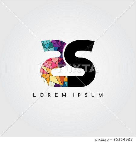 letter initial logotype logo abstract colorful 35354935