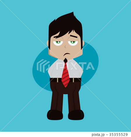 businessman manager at work cartoon vector art 35355529