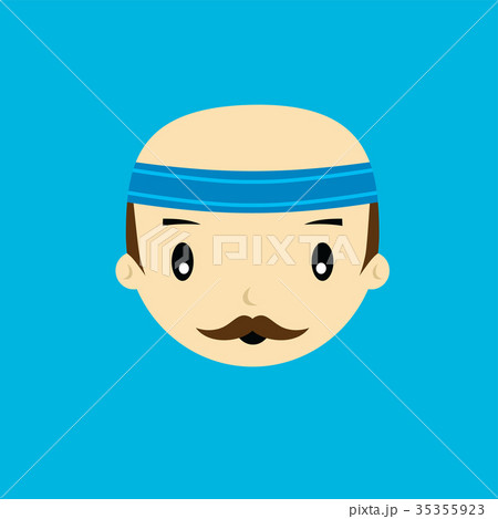 cartoon expression face male guy man vector art 35355923