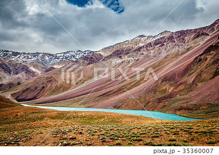 Chandra Tal lake in Himalayas Chandra Tal lake in Himalayas 35360007