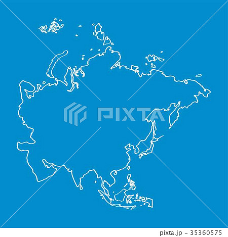 Asia map outline graphic freehand drawing Asia map outline graphic freehand drawing 35360575