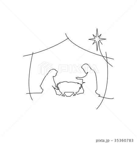 Christian Christmas Nativity Scene of baby Jesus  35360783