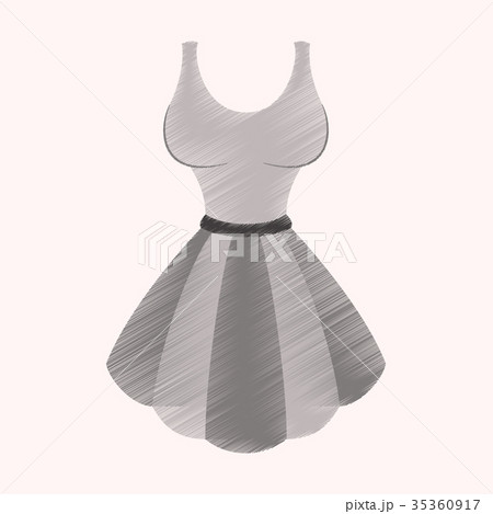 flat shading style icon fluffy dress flat shading style icon fluffy dress 35360917