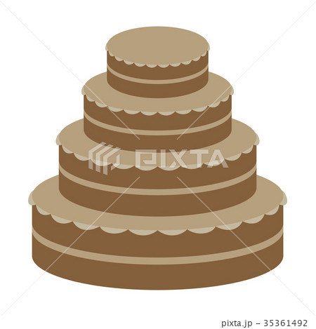 Sweet dessert in flat design wedding cake Sweet dessert in flat design wedding cake 35361492