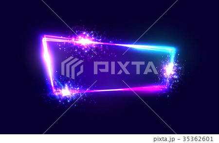 Night Club Neon Sign. Blank 3d Retro Light 35362601