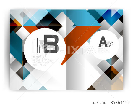Geometric a4 annual report cover print template Geometric a4 annual report cover print template 35364119