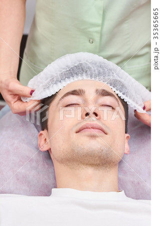 Young man in the hospital. 35365665