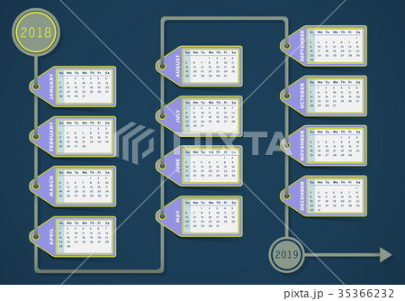 Calendar 2018 label design Calendar 2018 label design 35366232
