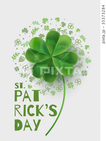 Four-leaf clover on St. Patrick's Day. 35373284