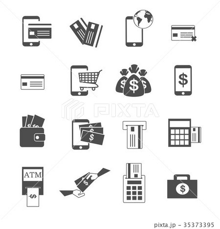 payment and financial icons set vector 35373395