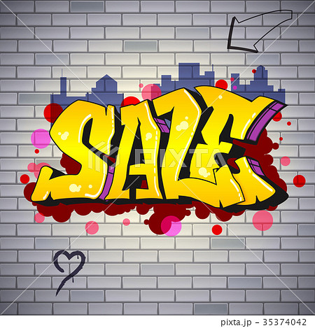Sale Lettering In Hip Hop Graffiti Style Streetのイラスト素材