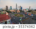 Downtown Saigon and Ben Thanh Market in sunset 35374362