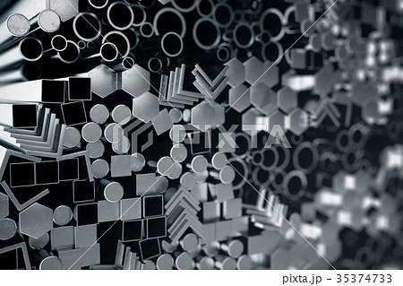 Cylindrical metal steel profiles, hexagonal metal 35374733