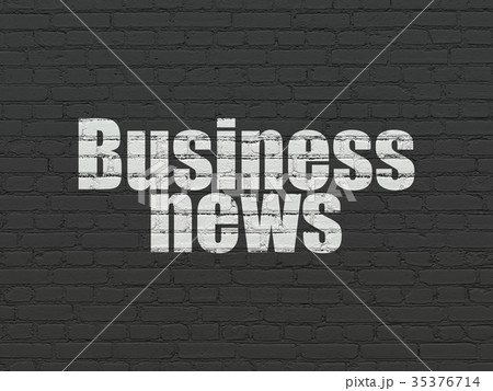 News concept: Business News on wall background 35376714