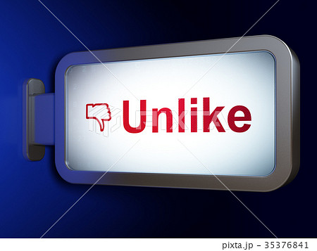 Social network concept: Unlike and Thumb Down on 35376841