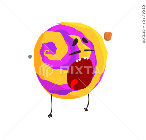 Cute humanized Venus planet character, sphere with Cute humanized Venus planet character, sphere with 35379515