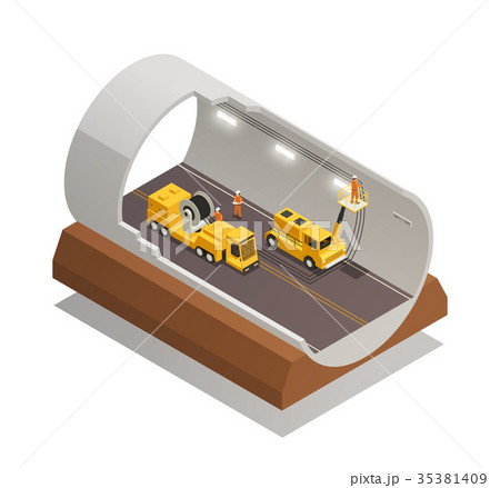 Tunnel Construction Composition 35381409