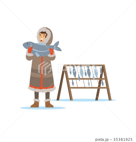 Eskimo, Inuit, Chukchi man character in 35381925