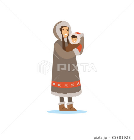 Eskimo, Inuit, Chukchi woman in traditional 35381928