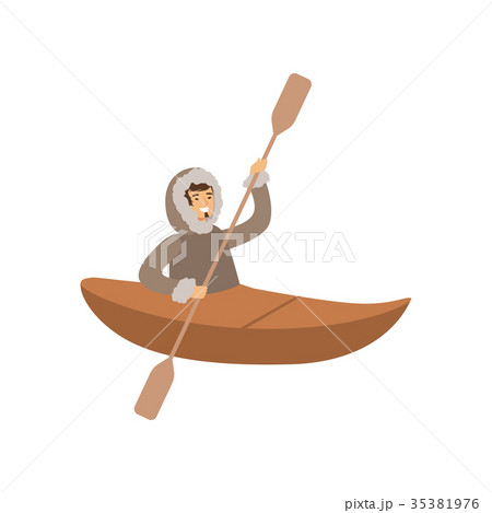 Smiling Eskimo, Inuit, Chukchi man character in 35381976