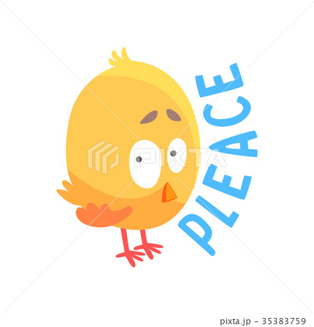 Funny cartoon comic chicken vector Illustration 35383759