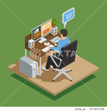 Payment Methods E-Commerce Isometric Composition 35384596