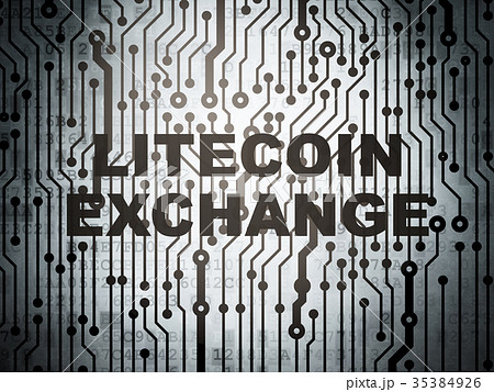 Cryptocurrency concept: circuit board with 35384926