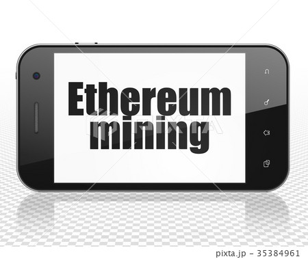 Blockchain concept: Smartphone with Ethereum 35384961