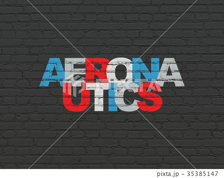 Science concept: Aeronautics on wall background 35385147