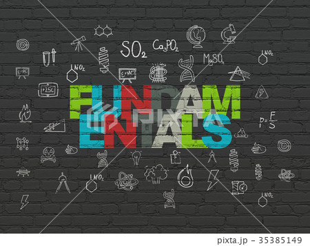 Science concept: Fundamentals on wall background 35385149