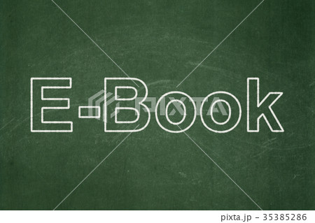 Education concept: E-Book on chalkboard background Education concept: E-Book on chalkboard background 35385286