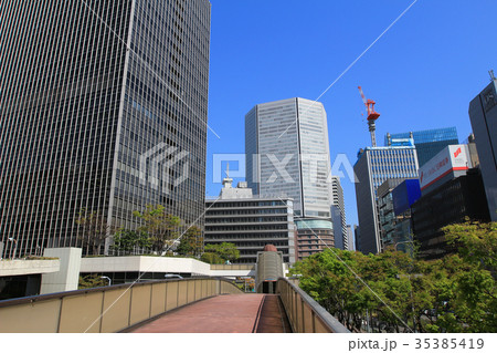 Modern office building in Umeda Modern office building in Umeda 35385419