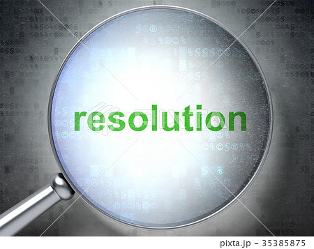 Law concept: Resolution with optical glass 35385875