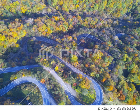 いろは坂の空撮 35386366