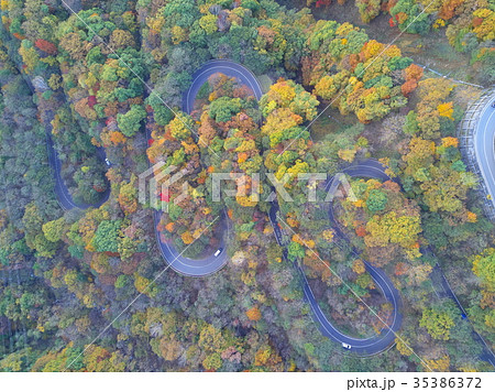いろは坂の空撮 いろは坂の空撮 35386372