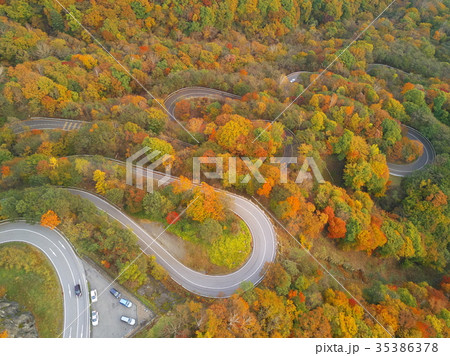 いろは坂の空撮 いろは坂の空撮 35386378