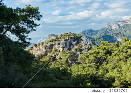 Mountains on River Dalyan Mountains on River Dalyan 35386705