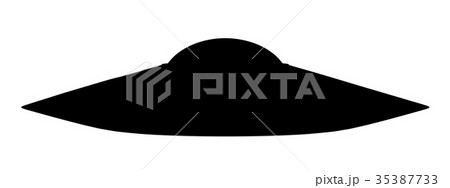 Silhouette of a flying saucer 35387733
