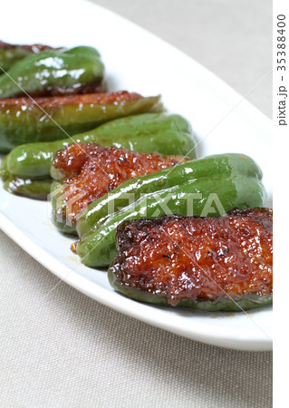 ピーマンの肉詰め、和風甘辛煮 35388400