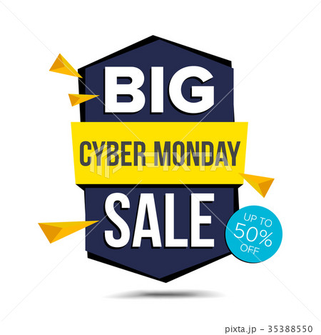 Cyber Monday Sale Banner Vector. Advertising Cyber Monday Sale Banner Vector. Advertising 35388550