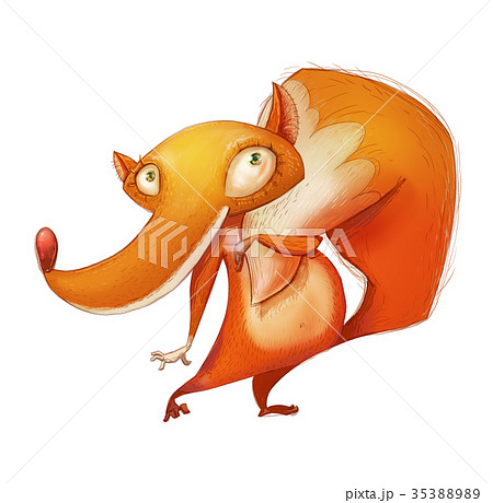 Red fox kids illustration 35388989