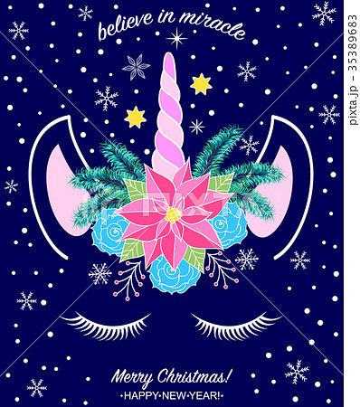 Head of hand drawn unicorn Head of hand drawn unicorn 35389683