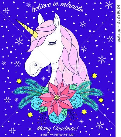 Head of hand drawn unicorn Head of hand drawn unicorn 35389684