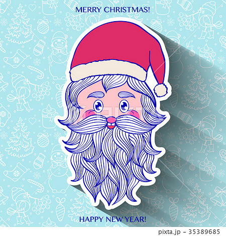 Hand drawn head of Santa Hand drawn head of Santa 35389685